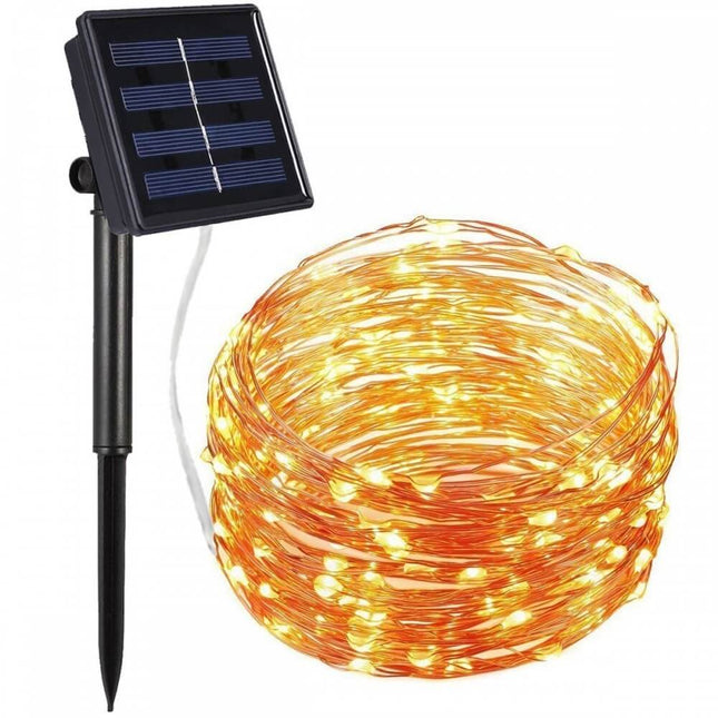 Ghirlanda Luminoasa cu Incarcare Solara, Lumina Calda, 20M