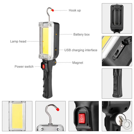 Lampa de Lucru LED 30W, Magnetica, Carlig