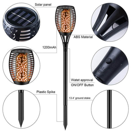 Set 4 Lampi Solare Efect Flacara