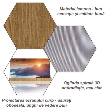 Suport pliabil cu lupa pentru telefon, Efect 3D, 12Inch