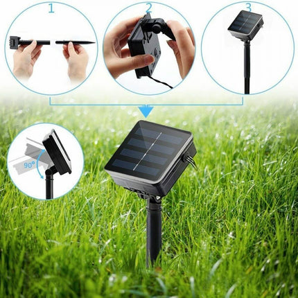 Ghirlanda Luminoasa cu Incarcare Solara, Lumina Calda, 20M
