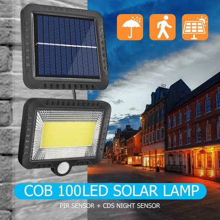 Proiector Solar 100 LED, Telecomanda, Senzor