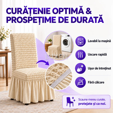 Set 6 Huse Universale pentru Scaune cu Volanas