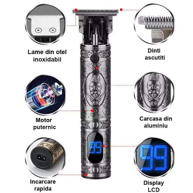 Aparat Profesional de Tuns si Barbierit PCUT V2, Afisaj LED