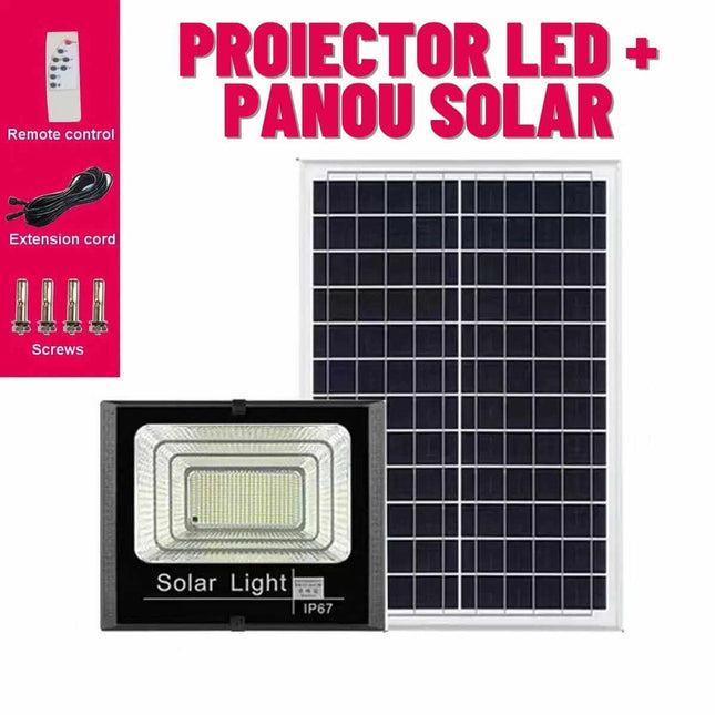 Proiector LED cu Panou Solar 50W-200W