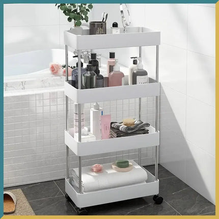 Organizator Portabil cu 4 rafturi si roti