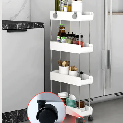 Organizator Portabil cu 4 rafturi si roti
