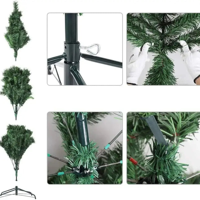 Brad Artificial de Craciun 180cm Set Decoratiuni Incluse
