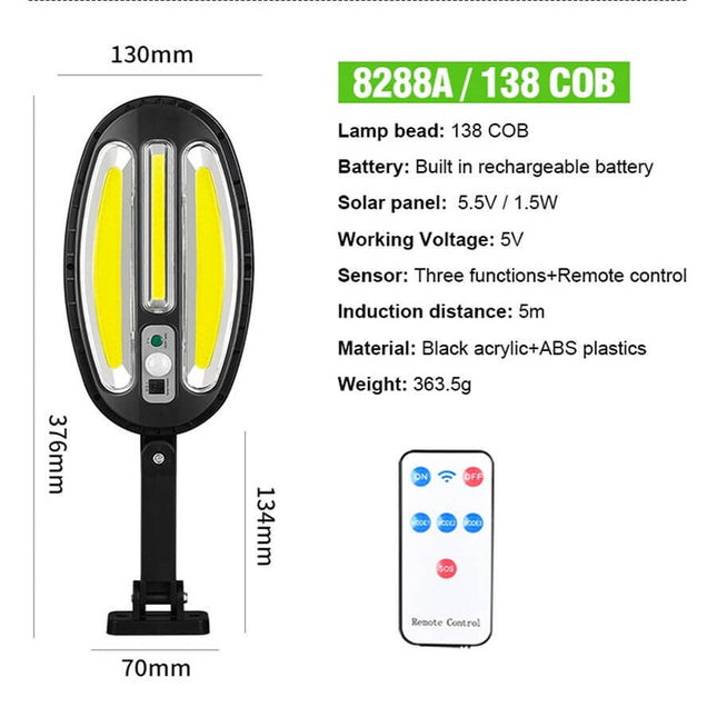 Lampa Solara cu telecomanda 138COB