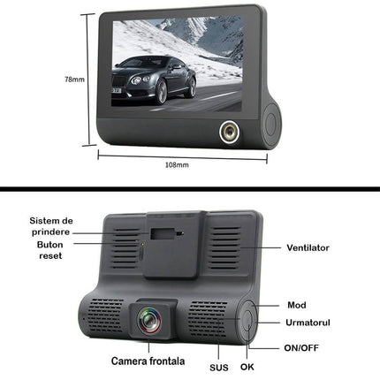 Camera Auto Tripla Full-HD