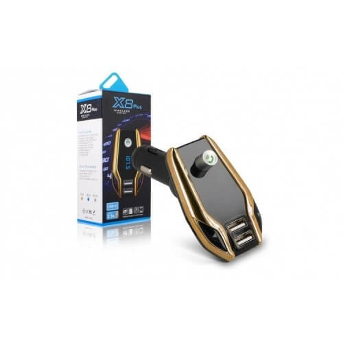 Modulator FM X8 Plus, Afisaj Digital, 2X USB