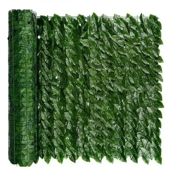 Gard Artificial Premium cu Frunze Decorative 300x100cm